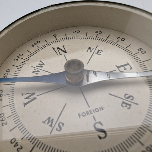 Vintage Brass Compass Foreign